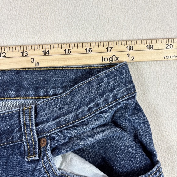 Levis 557 Jeans Mens 38x30 Bootcut Relaxed Dark Blue Wash Baggy Y2K VTG Loose - Picture 6 of 11